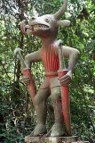 Voodoo. Hebiosso, the dangerous god of thunder, in the Sacred Forest of Ouidah.