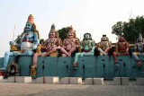 Giant statues of Ayyanars companion gods at Pachaiamman Kovil near Thiruvakkarai.  http://www.blurb.com/books/3782738