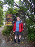 John at the 33.5 mile marker at Sandfly Point