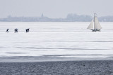 Ice sailing in Holland, Gouwzee Netherlands 2010
