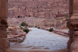 The Roman colonnaded street in the heart of Petra.