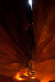 The Siq and Treasury at night.