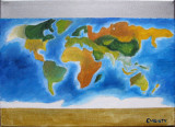 world map, Christy, age:14