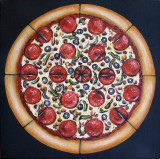 acrylic painting: Pizza Lover