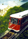 acrylic painting: Tram, HK