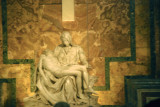 The famous Pieta by Michelangelo unfortunately blurred