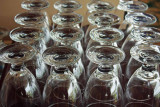 Water Glasses All In a Row