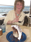 Sue with mud pie.JPG