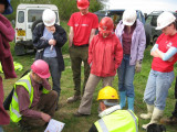 The local canal society bods explain the work for the weekend