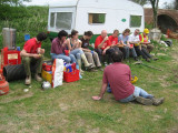 Our leader lectures us during the Tea Break! ...