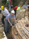 New Rachel is proud of her brickwork ...