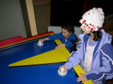 Air hockey at the theatre