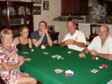 poker night at Tim and Annas, look at Toms chips!
