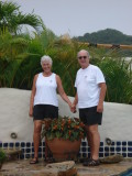 Ralph and Renda at water aerobics at Pelican Eyes pool