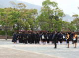 Students at Nagasaki Peace Park