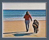 Synthia and Ace the Newfie Cropped Framed Doodled.jpg