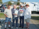 RANDY DUPREE, ROBBIE WOODY WOODS WITH HIS BROKEN BUT HERE TRAVELING AWARD, JOHN FINN, LEE DAVIS