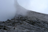 Climbing Mount Kinabalu - clouds moving in