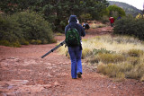 Carrying the gear, Sedona, Arizona, 2009