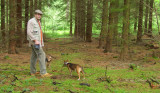 Larry & Dogs in the Woods