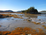 La marée basse et la petite ile