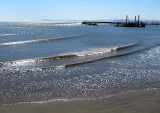 les vagues du port de Santa Barbara
