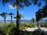 la vue vers les montagnes de San Simeon