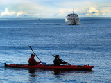 kayak et bateau de croisire