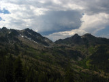 Peak 7646 and storm clouds