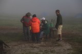 Trail veterans in the mist