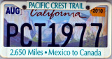 A thruhikers PCT1977 plate