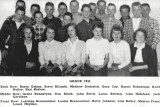 Scanned from the CCI Yearbook by Carol (Seavers)Hansen.
I believe there are a couple omissions ... fellow behind and to the right of Lorne Britton and to the left and in front of Bayne Robertson I believe is Ron Cook and the person behind and to the right of Don Black and in front of and to the left of Mattie Diedrick ... is Sandy Hebert.