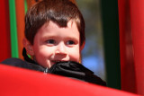 David on the spiral slide