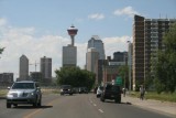 Approaching downtown Calgary