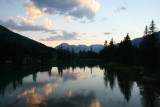 Bow River at sundown, Banff