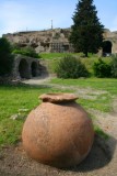 Ancient pot at Pompeii