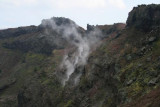 Steam rising from Vesuvius crater