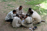 Police having lunch