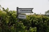 May 24, Cwmcarvan Rd Sign, Cwmcarvan is where our Morgan Ancestors Lived in the 1800s
