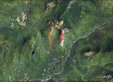 Hiking Track Shown on Google Earth Image