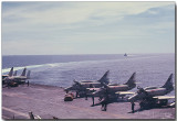 A-4 Skyhawks, destroyer escort behind