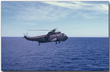 Rescue helo after launch