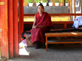 Monk at Meru Sarpa Monastery in Lhasa