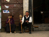 Supported by prayer wheels