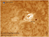 20071213, 00:53 hrs UT HA, SM40 on CZ63840 at 2100mm EFL Image taken through cirrus cloud