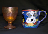 Glass Chalice & Ceramic Mug