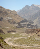 Descending the pass from Santiago, Ch to Mendoza, Ar