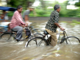 Monsoon cyclists