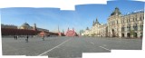 Red Square -- looking north at Lenins Tomb (left), the State Historical Museum (center), and the GUM shopping complex on right