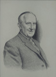 Original sketch of Tolkien appearing in August 1966 issue of Rally